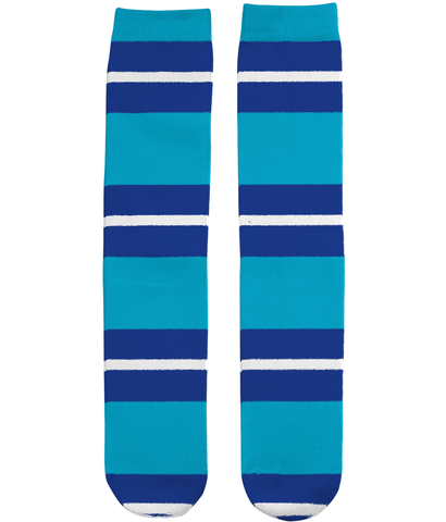 Azure Blue Triple Stripe Socks