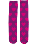 Pink Purple Heart Socks