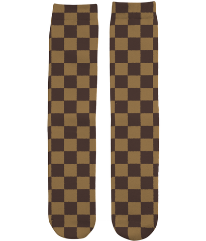 Brown Check Socks