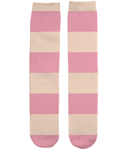 Unisex Subli Tube Socks Peach-lemon-Stripe-Socks