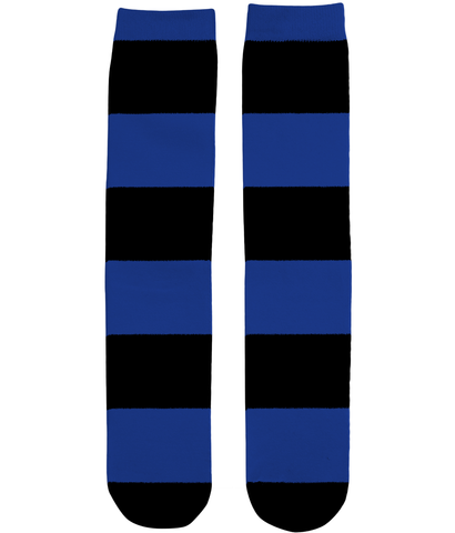 Blue Black Stripe Socks