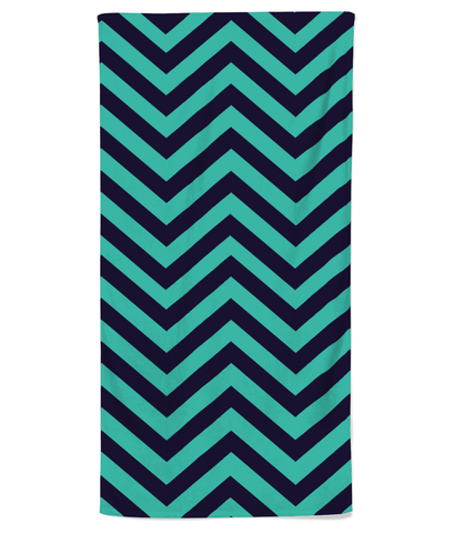Mint Chevron Beach Towel