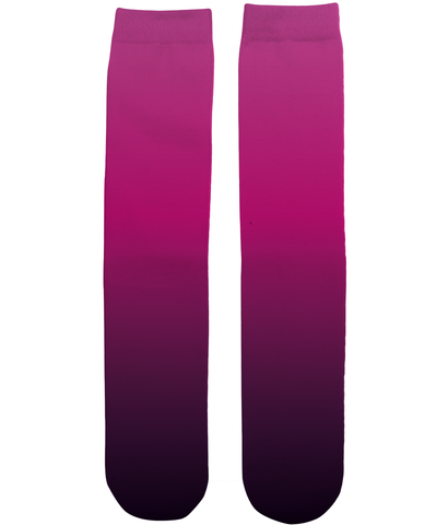 Unisex Subli Tube Socks Purple-Black-Ombre-Socks
