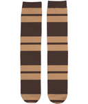 Brown Triple Stripe Socks