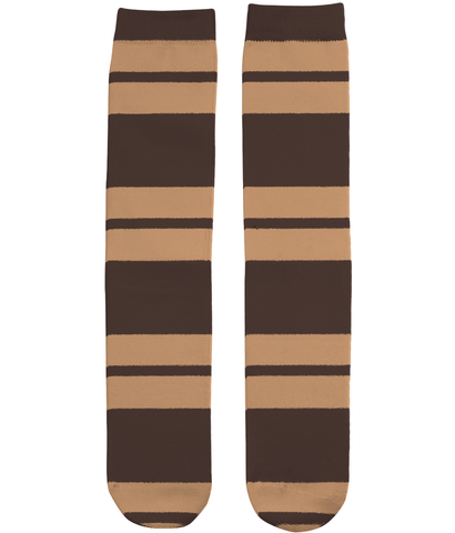 Brown Triple Stripe Socks