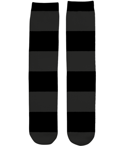 Black Grey Stripe Socks