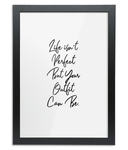 Life Framed A3 Fine Art Print - Portrait Black