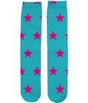 Pink Blue Stars Socks