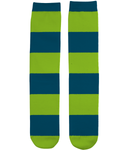 Petrol Lime Stripe Socks