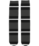 Grey Black Triple Stripe Socks