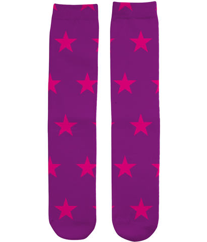 Purple Pink Star Socks