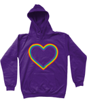 Rainbow Heart Kids Hoodie