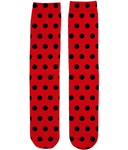 Black Red Ladybug Polka Dot Socks