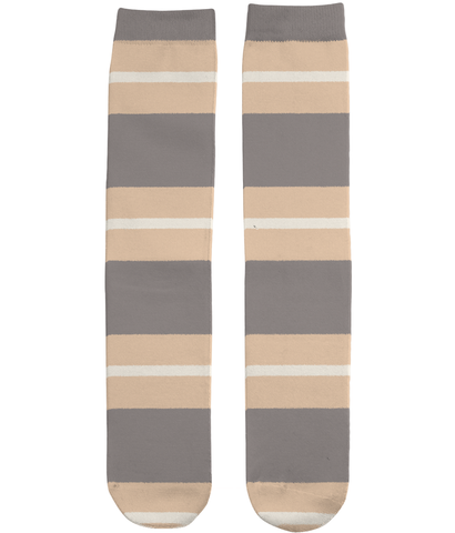 Beige Triple  Stripe Socks