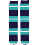 Royal Aqua Triple Stripe Socks