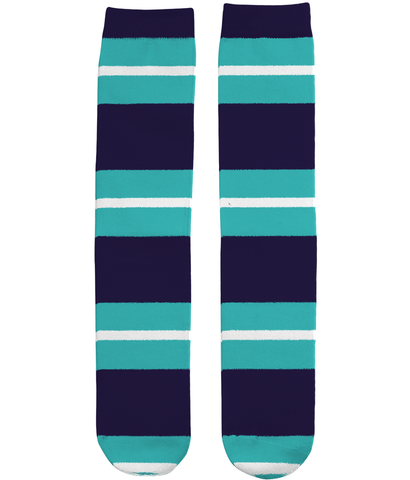 Royal Aqua Triple Stripe Socks