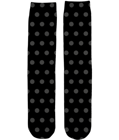 Black Grey Polka Dot Socks