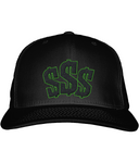 Green Dollar Snapback Trucker Cap