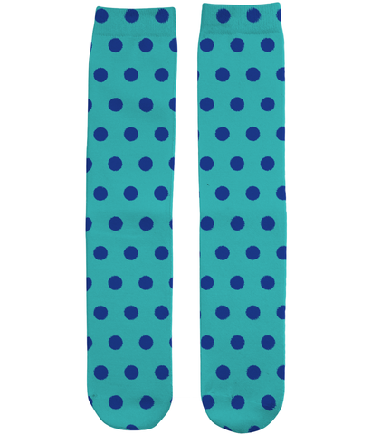 Cyan Polka Dot Socks